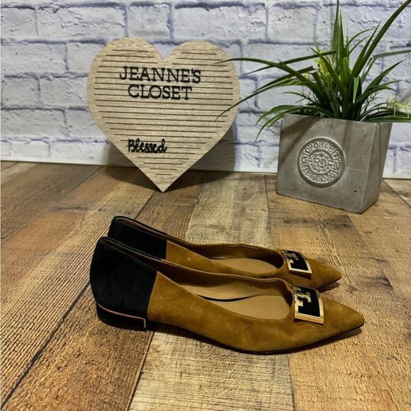 TORY BURCH- Women's Gigi Pointed Toe Color-Block Flats Size 9 - Picture 5 of 11